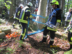 THL Lehrgang 2017 in Schnaitsee Einsatzbung Waldarbeiterunfall